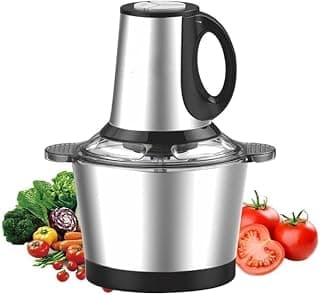 Electric Chopper 2L Stainless Steel | Heavy Duty Meat Grinder, Vegetable Chopper & Food Processor | Multipurpose Mixer Grinder Machine for Kitchen