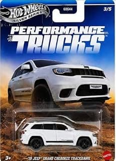 Hot Wheels Silver Series Performance Trucks Jeep Grand Cherokee Trackhawk | Die-Cast Vehicle, 3/5