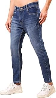 London Hills Men’s Ankle Length Denim Jeans | Slim Fit Ankle Jeans for Men | Casual Wear | No Alteration