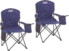 Coleman Broadband Quad Chair with Cooler, Blue (Pack of 2)