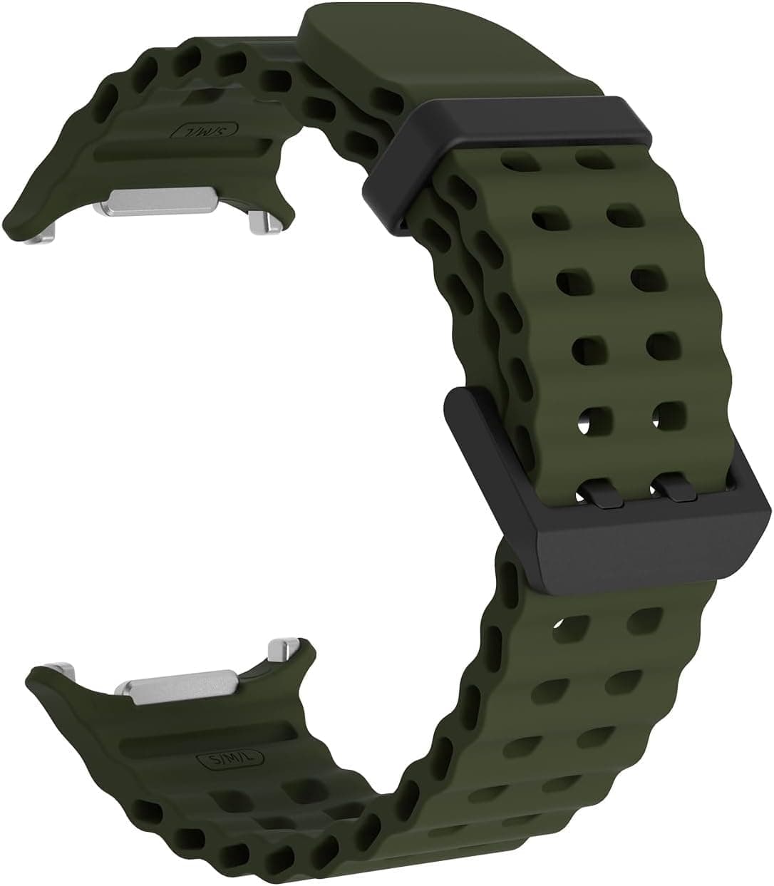 OBOE Silicone Band 'COMPATIBLE WITH' Samsung Galaxy Watch 7 Ultra/Ultra 2 (2025) 47mm No Gap Sport Strap (Army Green) [WATCH NOT INCLUDED]