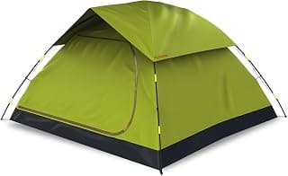 Lifelong Tent for Camping - Portable Camping Tent for Adults-Foldable Tent House - Waterproof Dome Tent for Hiking, Travelling, Trekking with Air Ventilation for 3-4 Persons,Green,Polyester