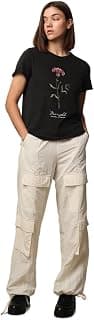 ONLY Women's ONLLUCY Life REG S/S Western TOP Box JRS T-Shirt, Black/Print: