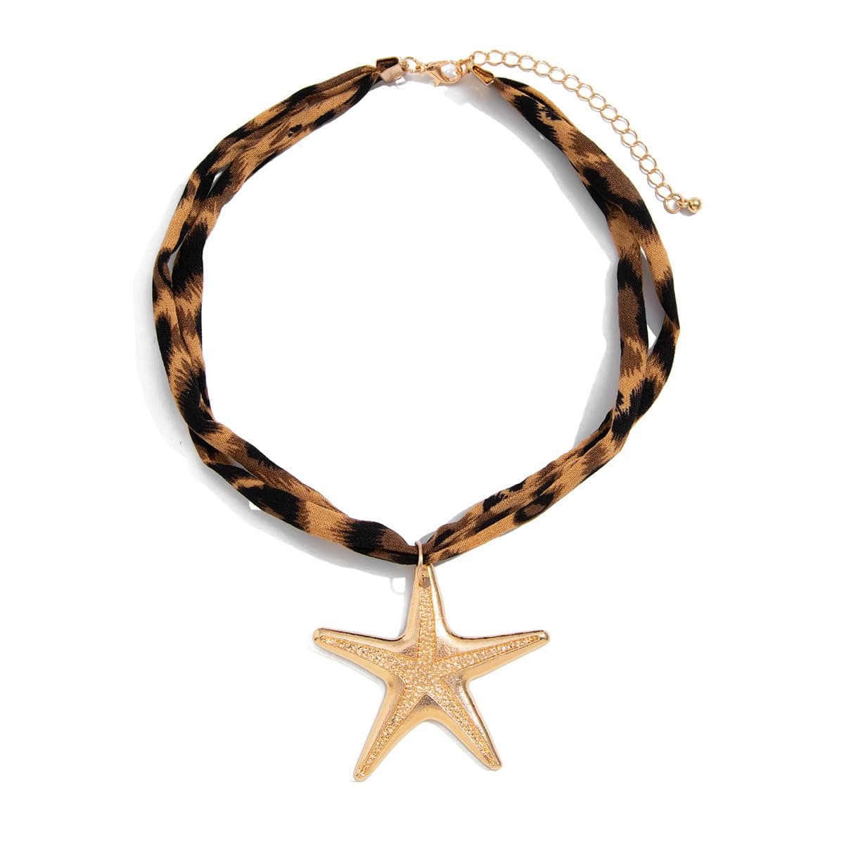 Aaishwarya Unique Leopard Print Fabric with Pendant | Necklace For Women and Girls | Beach Accessory | Boho Style Statement Jewelry