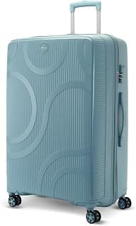 Kamiliant by American Tourister Selva|Trolley Bag Check-in Large Size (80 cms) for Travel| Hard Case Polypropylene (PP) Suitcase|360° 8-Wheel Spinner Luggage Trolley|Combination Lock|Stone Blue