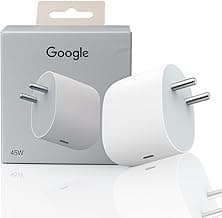 Google 45W USB-C Fast Charger Adapter | Compatible with Pixel 10/10 Pro, 9 Pro/9/9a, 8 Pro/8/8a, 7 Pro/7/7a, 6 Pro/6/6a, Pixel Fold, Pixel Tablet, Chromebooks & Laptops | Quick Charge – White