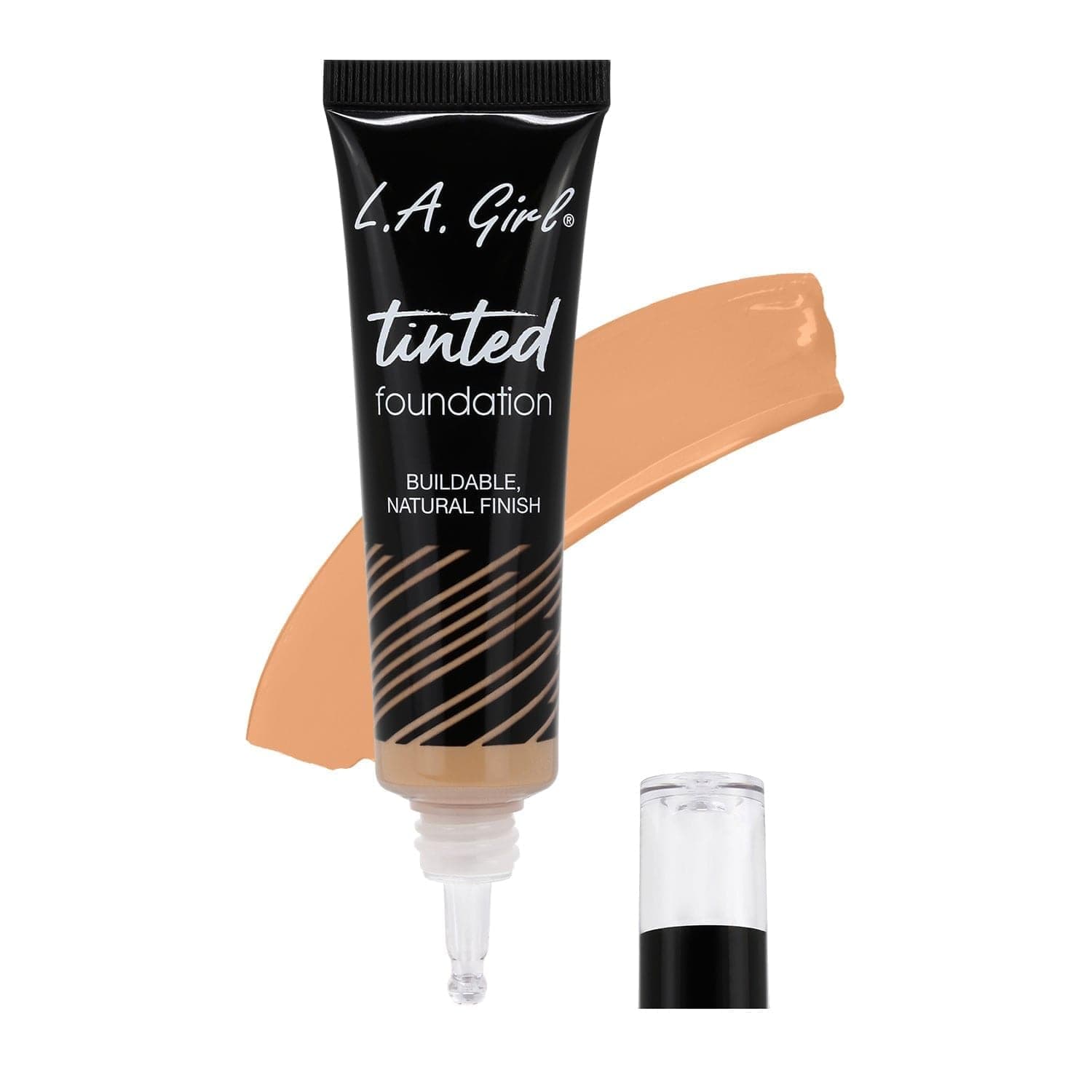 L.A Girl Tinted Foundation - Golden | Sheer to Medium Coverage and a Natural Finish | Needle Tip Nozzle for Mess Free Application | Paraben-Free, Cruelty-Free, & Vegan | 30 ml