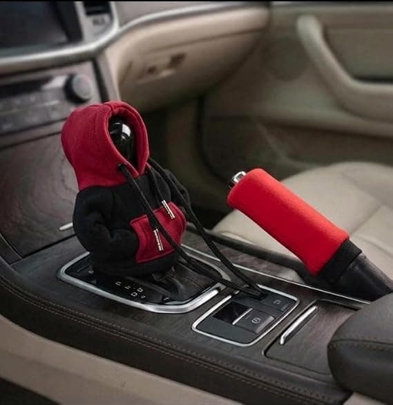Moonshine Universal Shift Knob Hoodie Cover | Car Gear Shift Hoodie | Car Shifter Protector Decoration Accessories | Car Shifter Funny Sweater Superhero Theme Hoodie for Gearshift (Black)