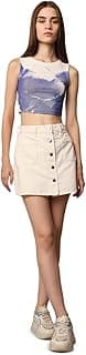 ONLY Women's Cotton Blend Regular Fit T-Shirt
