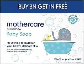 Mothercare Unisex All We Know 75G Baby Soaps and Face Wash - Pack of 4 - White