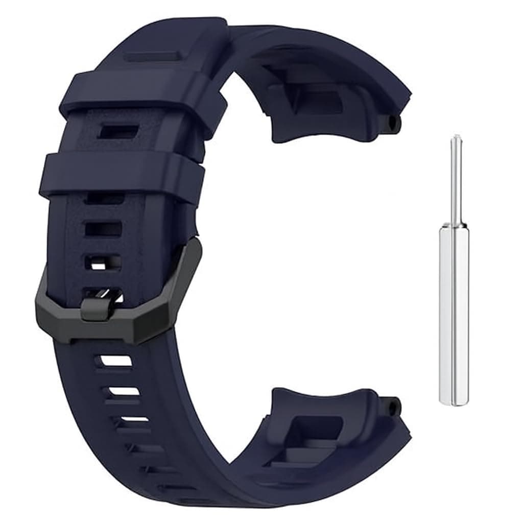 Hinq Soft Silicone Watch Band Compatible with Amazfit T-Rex 2 Adjustable Strap for Men & Women | Updated Metal Installation Tool Included
