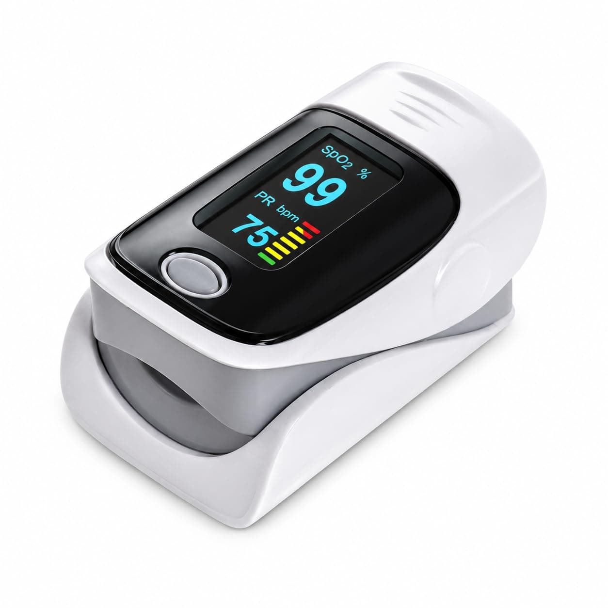 BALSON A3 Oximeter Pulse Finger Tip | High Accuracy | SPO2 | Perfusion Index | OLED Display | CE Certified | Heart Rate | Battery Included (White)