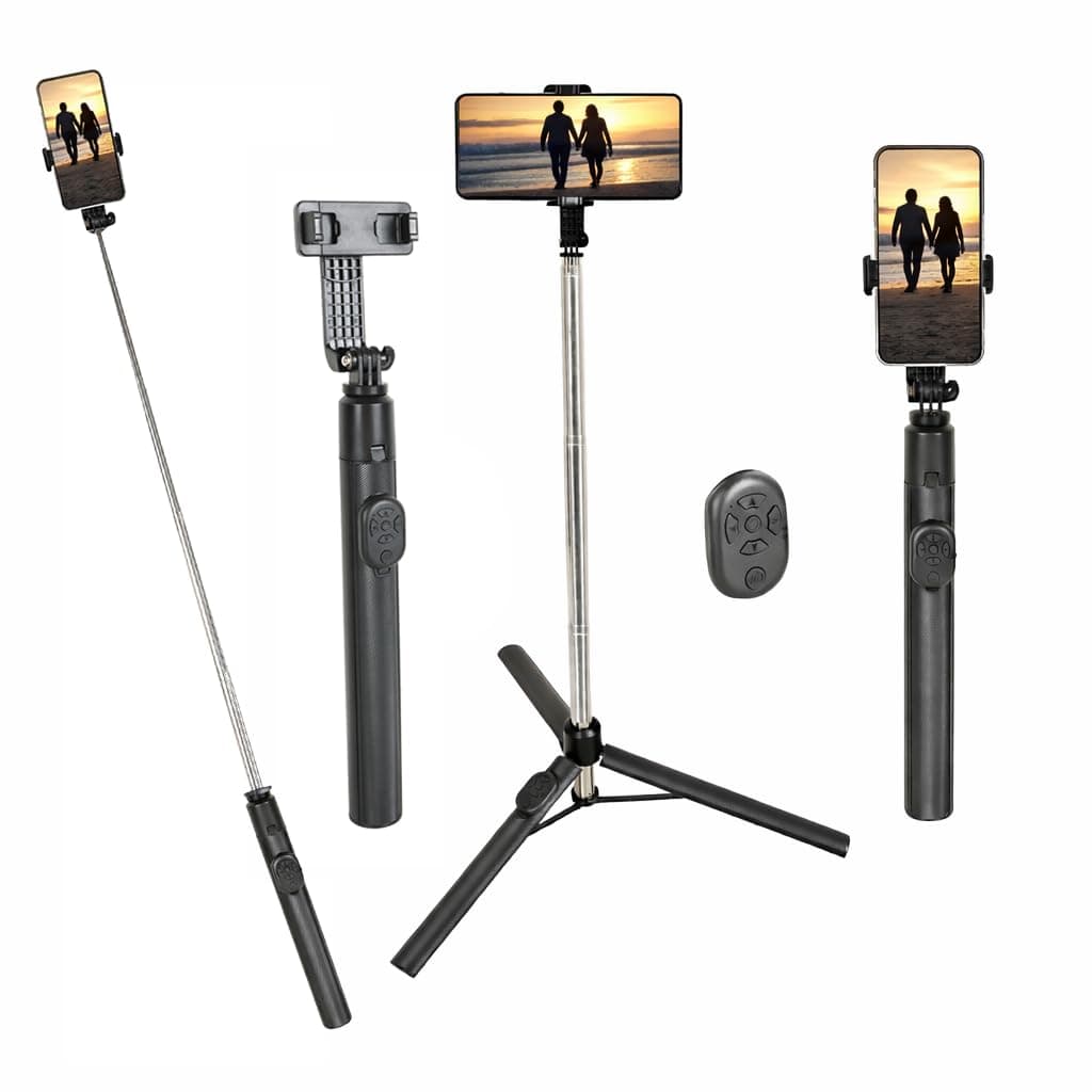 SooPii 67-inch Multi-Function Long Selfie Stick with Tripod Stand Bluetooth Selfie Tripod for i-Phone, Go-Pro, and Camera – Perfect for Vlogging, Live Streaming, and Travel – (Black)
