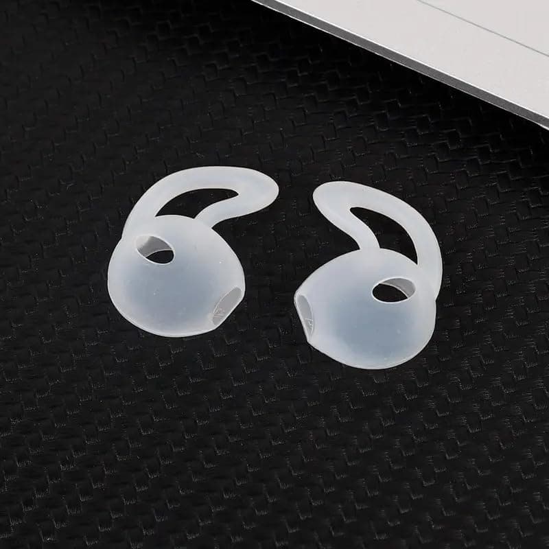 Scalebee Silicone Ear Tips Ear Hooks Compatible with Apple AirPods/EarPods,Silicone Soft Covers Anti-Slip Sport Earbud Tips, Anti-Drop Ear Hook Gel Headphones Earphones Tips (Clear) | For Apple AirPods/EarPods