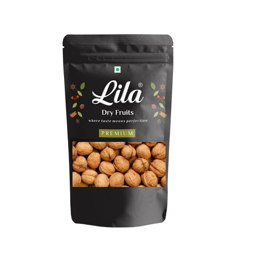 LILA DRY FRUITS Walnut Inshells 900 Grams | Premium Sabut Akrot 100% Natural | High in Protein & Iron | Low Calorie Nut | Ideal for Snacking, Healthy Tasty | Dry Fruit Perfect for Gifting