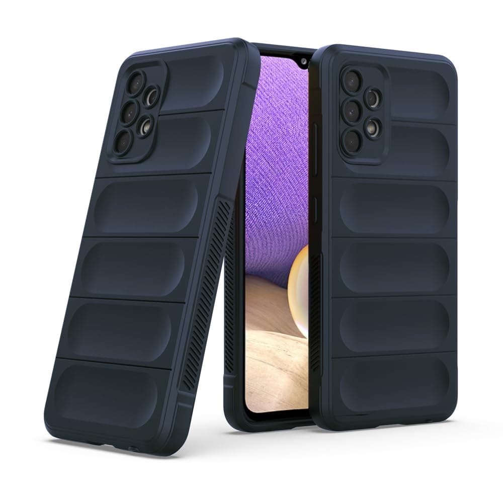 amazon basics Mobile Cover for Samsung Galaxy M32 5G / A32 5G | Full Camera Protection | Liquid Silicon Case | Flexible Bumper Case for Samsung Galaxy M32 5G / A32 5G (Dark Blue)
