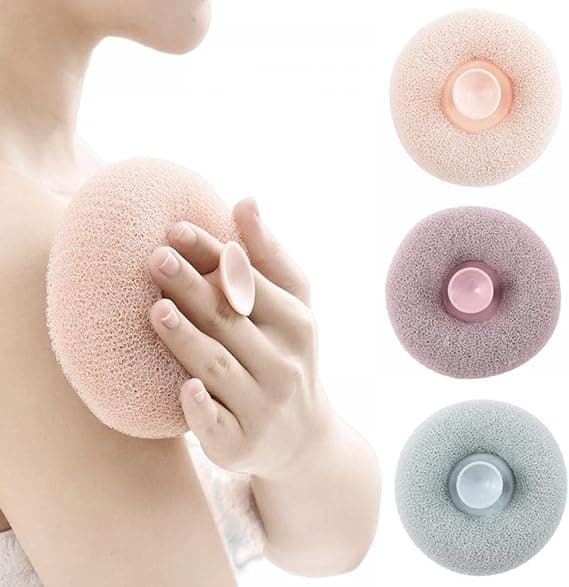 KROYWEN Exfoliating Sponge Shower Bath Loofah | Mud & Dirt Remover Exfoliating Soft Massager And Scrubber for Women, Men, Babies & Kids (Rendom Color)