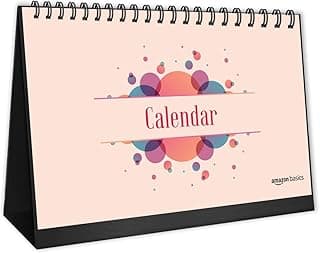 Amazon Basics Desk Undated Calendar 2025 | A5 Size | Planner & Organizer | Home & Office Use