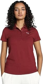 PUMA Women's Polo T-Shirt | Cotton Regular Fit Short Sleeve Polo with Ribbed Collar & Button Placket | Classic Everyday T-Shirt for Casual, Sport & Streetwear