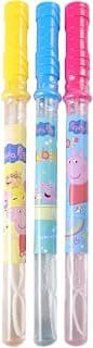 Peppa Pig Bubble Wands, Pack of 3 Bubble Sticks for Kids Above 3 Years, Magical Bubble Wand Toy for Kids, Bubble Sticks for Endless Joy & Fun Bubble Solution.