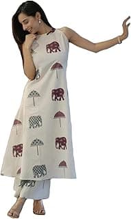 ANNI DESIGNER Women's Ethnic Co-Ord Set | Kurta Pant Set | Kurta Palazzo Set | Stylish Cotton Suit Set for Women, Festival Co-ord Set