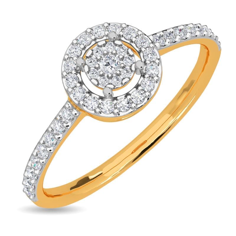 KISNA 14k / 18k Real Gold & Diamond Ring | Diwali, Rakhi Rakshabandhan Gift for Sister/Bhabhi/Women | With Certificate of Authenticity & BIS-Hallmarked Gold Jewellery | Ageless Attraction Ring