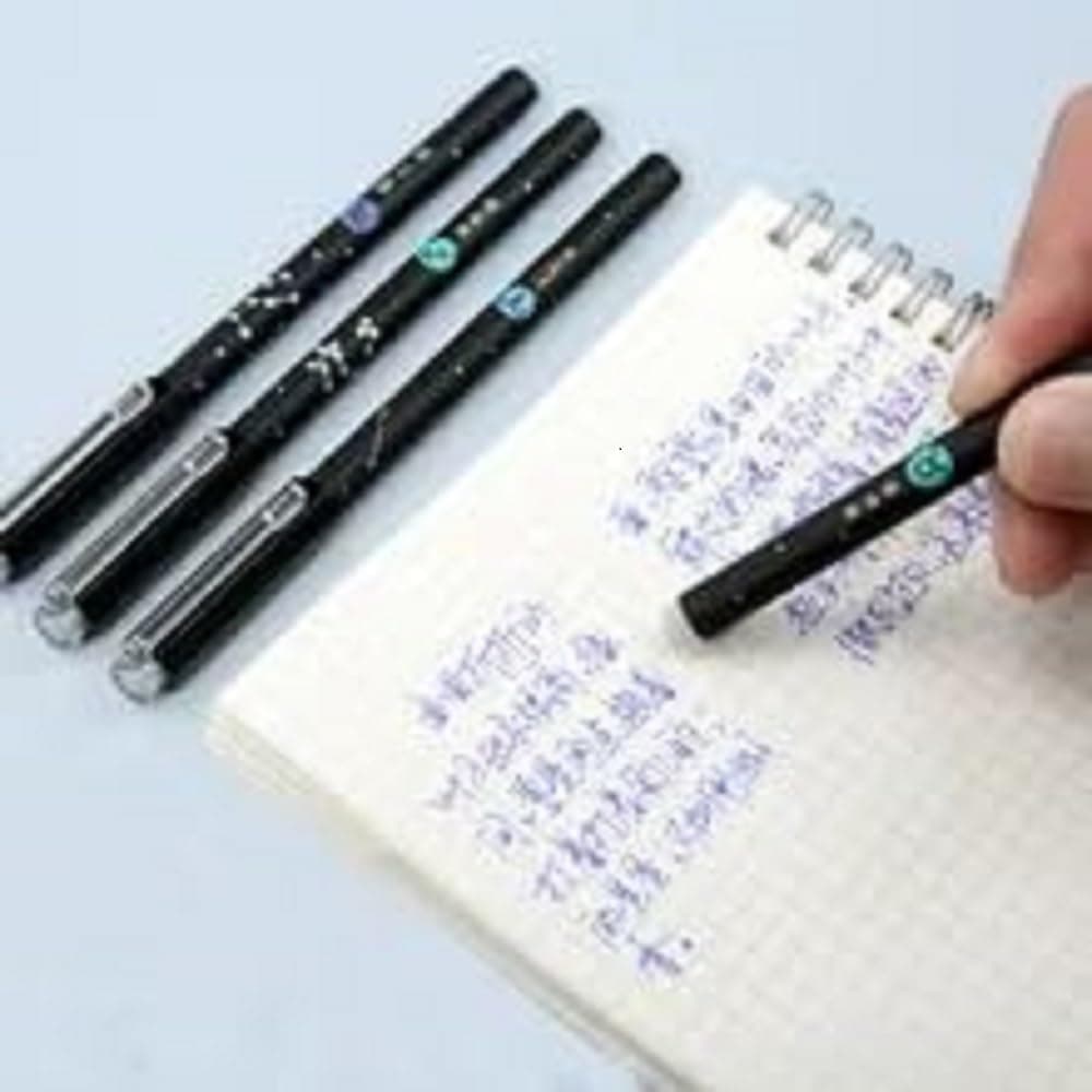 FAVELA Erasable Gel Pen Cartoon Kuromi Students Stationery Write Pens 0.5 Black Blue School Kids Office Signature Friction Pens (Pack of 3)
