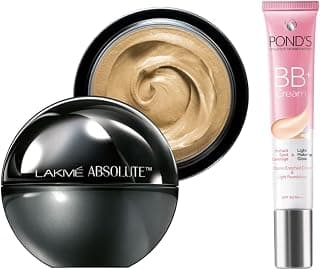 LAKMÉ Absolute Skin Natural Mousse, Ivory Fair 01, 25G & Pond's White Beauty Bb+ Fairness Light Coverage Cream 01 Original, 18 G