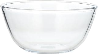 Borosil 2.8 L Round Shape Serving & Mixing Bowl | Made in India Borosilicate Glass Bowl for Kitchen & Dinning | Bowl for Mixing Dough, Salad, Batter, Pasta | Microwave & Dishwasher Safe (Transparent)