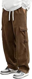 Samfor Pant for Men Casual Feel Cargo Joggers for Men – Cotton Loose Fit Utility Pants with 6 Pockets | Durable Outdoor & Hiking Trousers for man