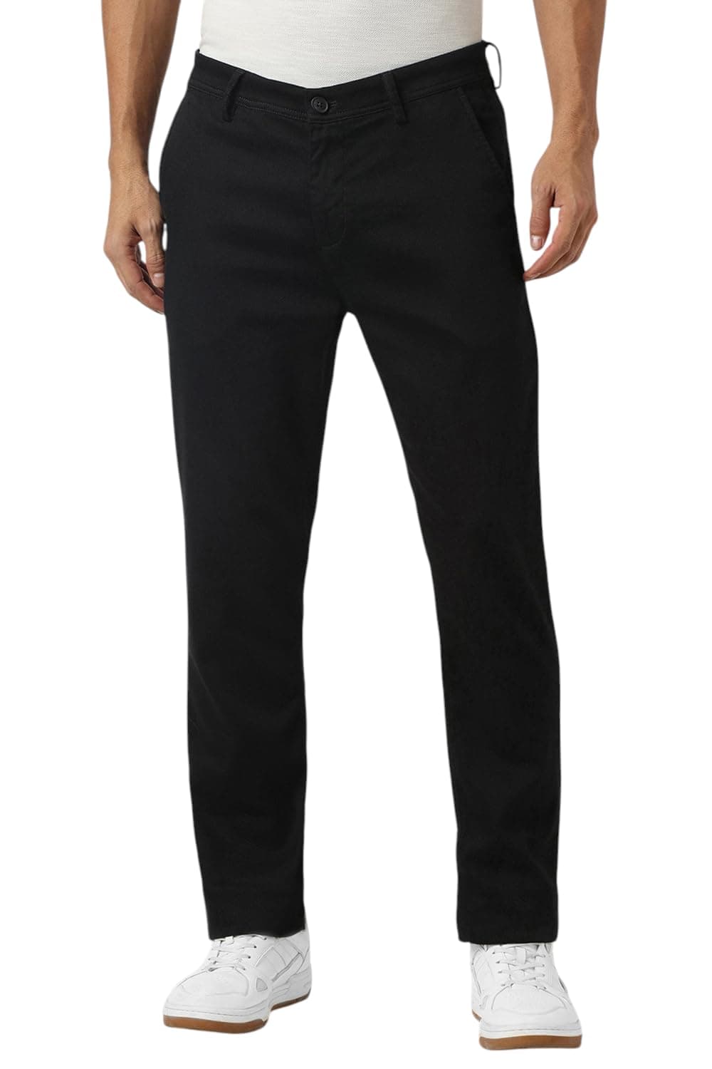 Peter England Men's Super Slim Fit Stretchable Casual Trousers | Office Sleek & Trendy Look