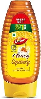DABUR Honey Pure World'S No.1 Honey Brand With No Sugar Adulteration, Squeezy Pack 400Gm (Pack Of 2) & Organic Honey | Pure And Natural | NPOP Organic Certified 300Gm