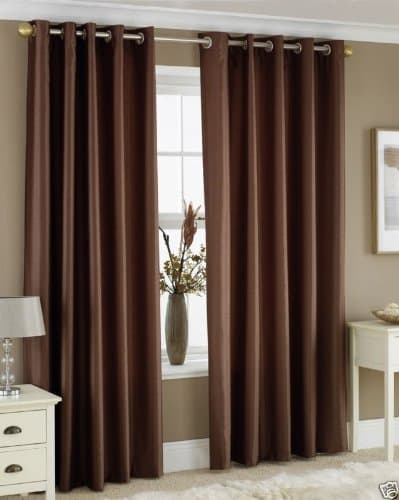 HFI Royal Silky Grommet Long Door Curtain - 9 feet, Coffee - 1 Piece