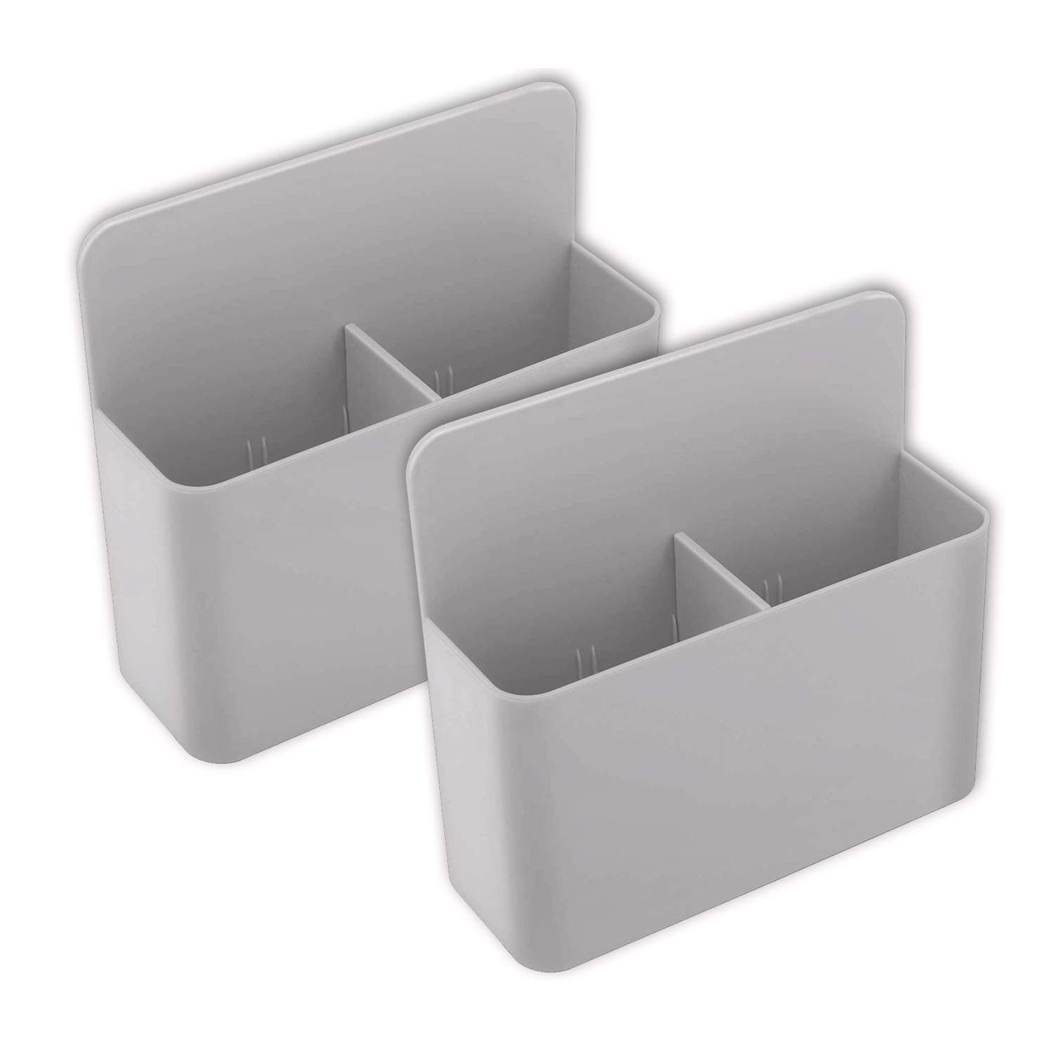 Lifekrafts Magnetic Pen Holder (Grey, Pack Of 2) - Pen Pencil Marker Holder Storage Organizer For Whiteboard, Refrigerator, Locker And etc.. - Metal