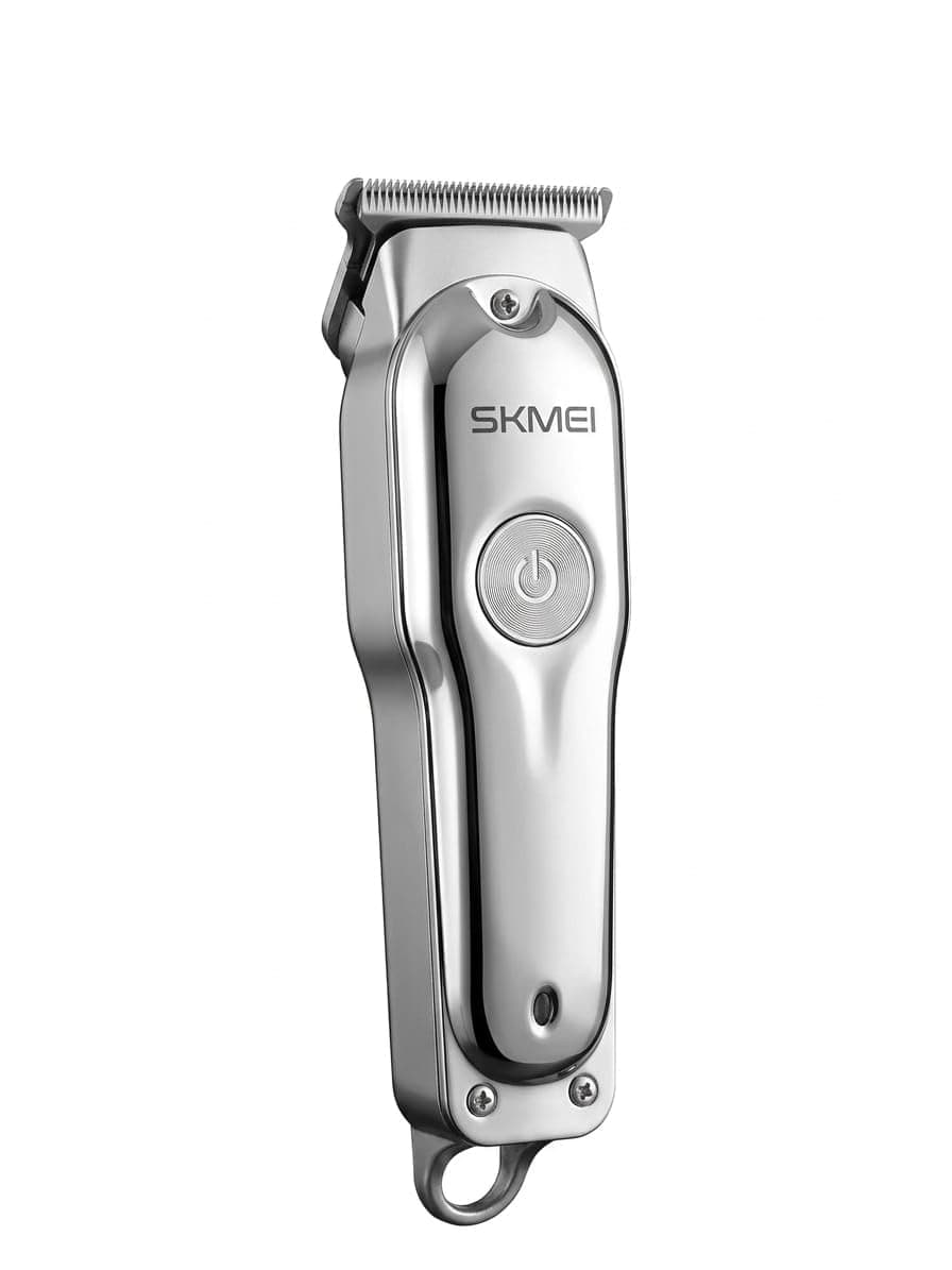 SKMEI SK1020 Professional Hair Clipper For Men and Women | Corded Hair Trimmer with Quiet Operation and Dteachable Heads | Hair Styling Trimmer with LED Power Indicator (Silver)