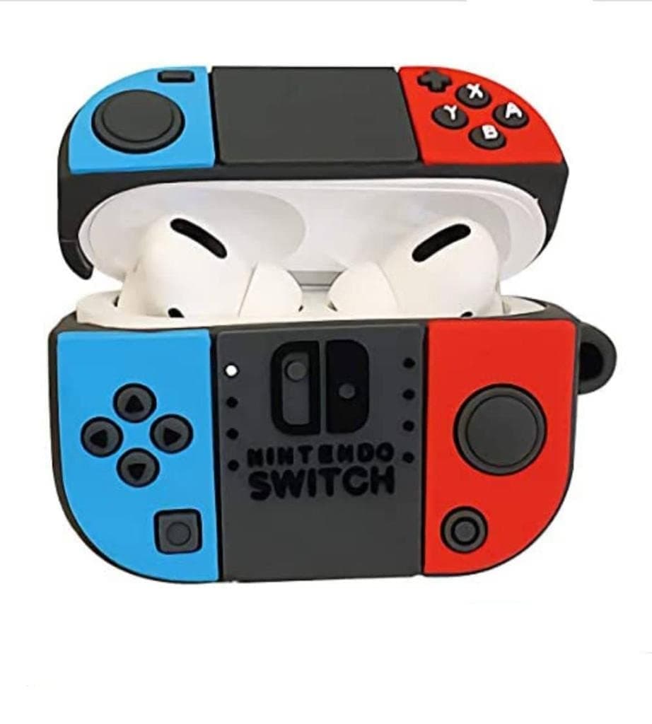 Cat Care Compatible with Airpods Pro GEN-2 (2022) Pouch Case Cover, Soft Silicone Cartoon Character Cover with Key-Chain, 360° Airpods Pro 2nd Protective Pouch Case (Nintendo Switch)