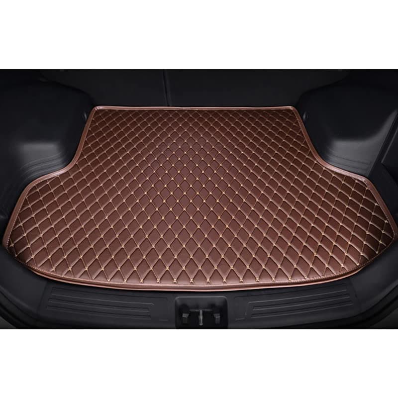 AutoZing® 7D Car Trunk/Boot/Dicky Mat Compatible with Hyundai Tucson PU Leatherette 7 Layer Protection Anti Skid Car Accessories Coffee