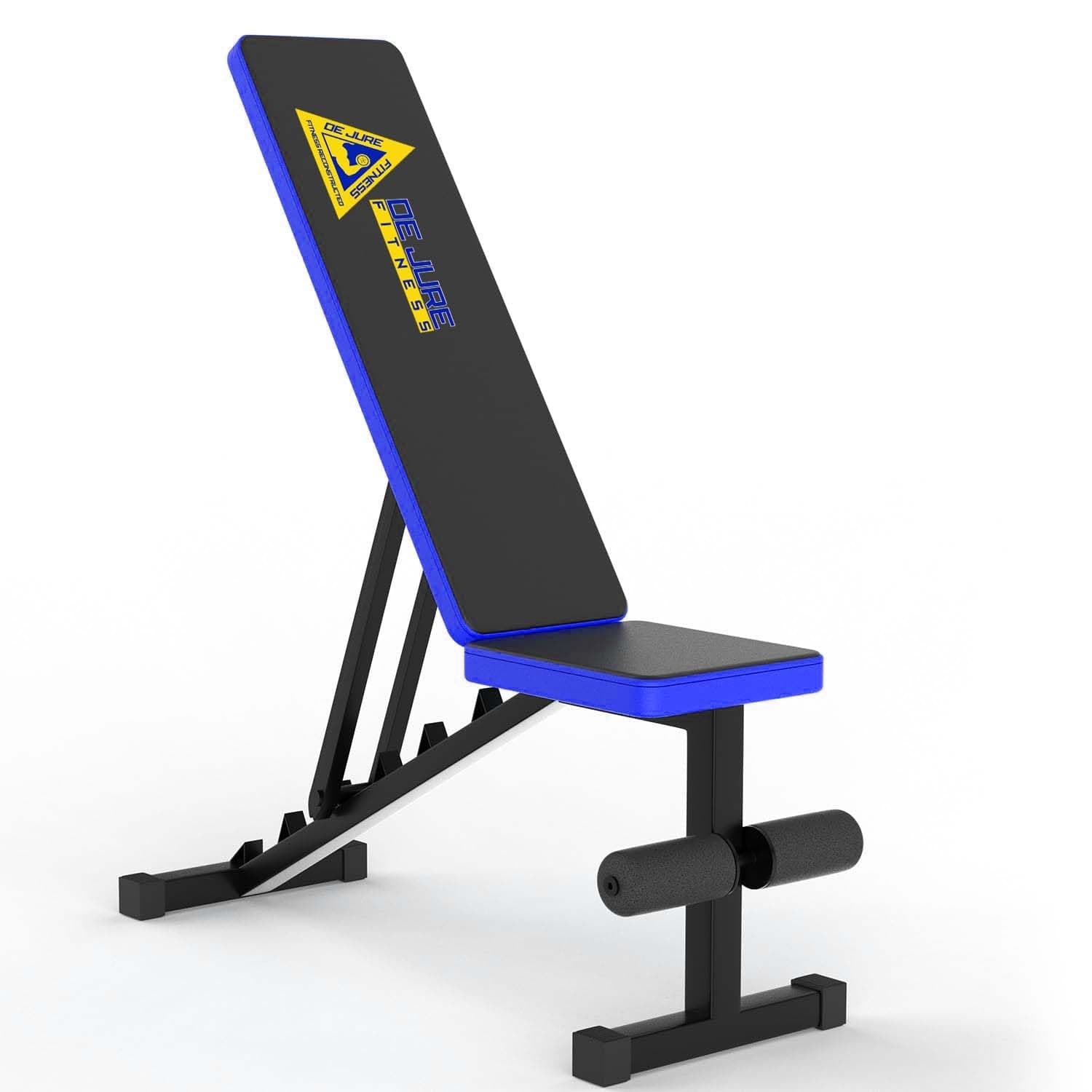 De Jure Fitness (3 In 1) Heavy Duty Adjustable Incline Decline & Flat Workout Bench for Home, Gym, Strength Training, Abdominal and Full Body Workout 500 kg Capacity (Blue Black)
