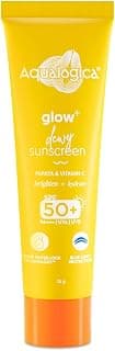 Aqualogica Glow+ Dewy Lightweight & Hydrating Sunscreen with SPF 50+ & PA++++ for UVA/B & Blue Light Protection & No White Cast - 15g