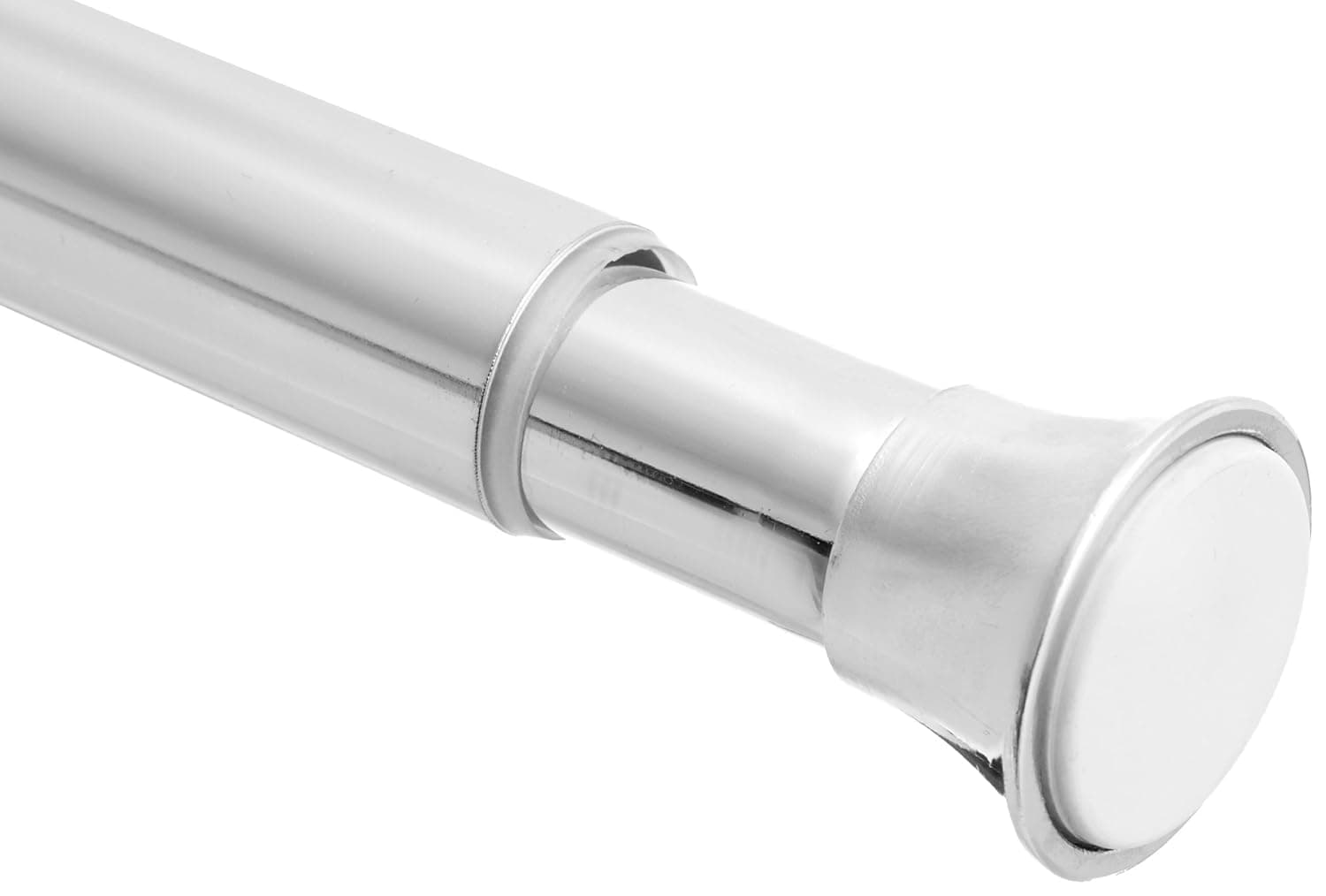 amazon basics Shower Adjustable -Length Curtain Tension Rod - 24-36', Chrome, Metal