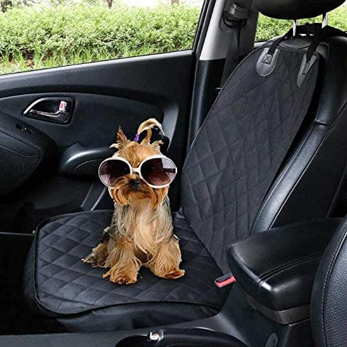 PAWSOME Pet Bag Dog Cat Carrier Car Travel Carry Storage Front Seat Cover (Black) (Front Seat Cover)