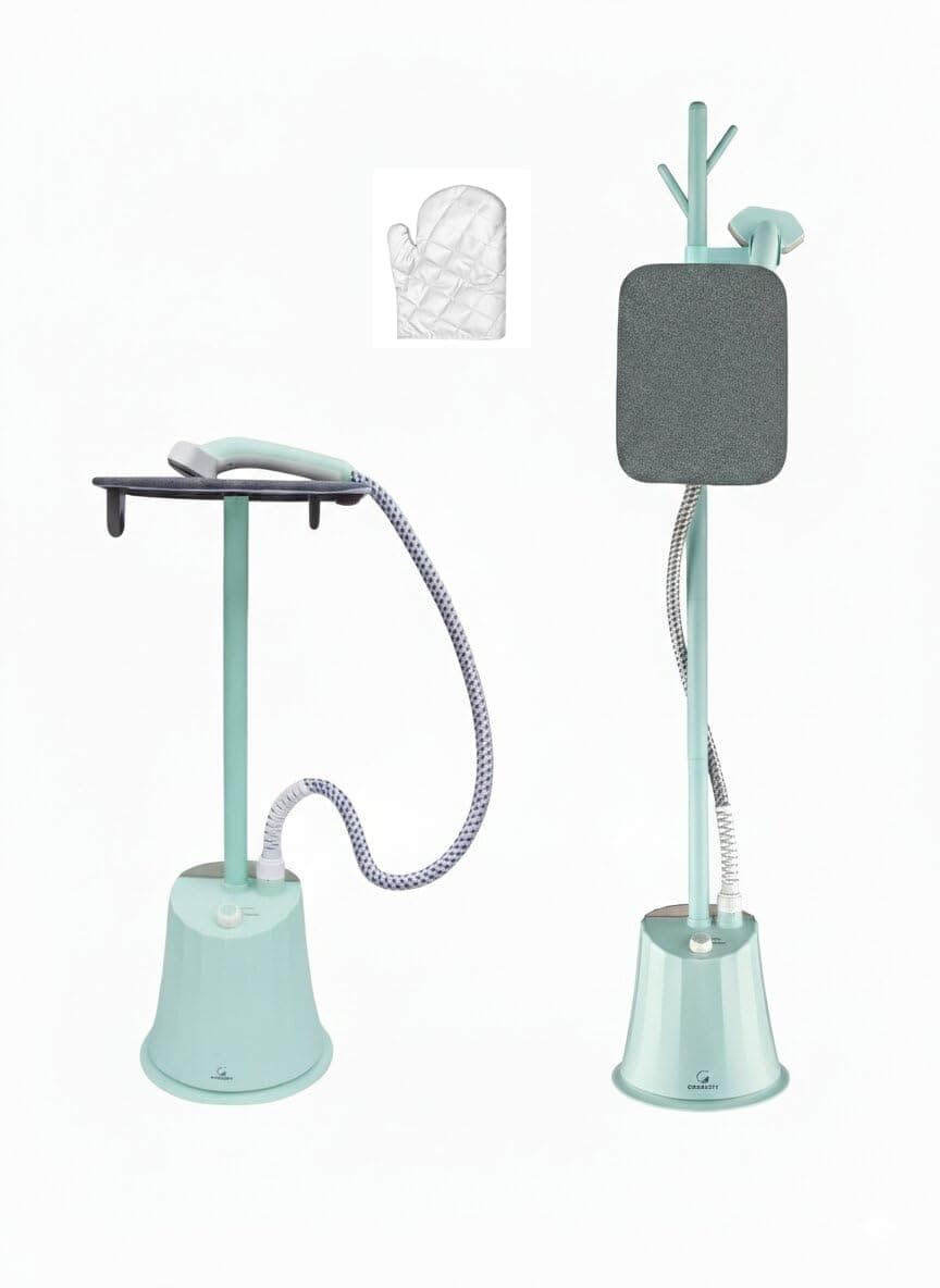 GOODSCITY Steam Iron With Stand, Standing Garment Steamer Iron For Clothes With Adjustable Pole & Iron Board, 1.8L Water Tank, 35G/Min Steam, 2000 Watts, 45s Fast Heat-Up, 1-Year Warranty GC-0131