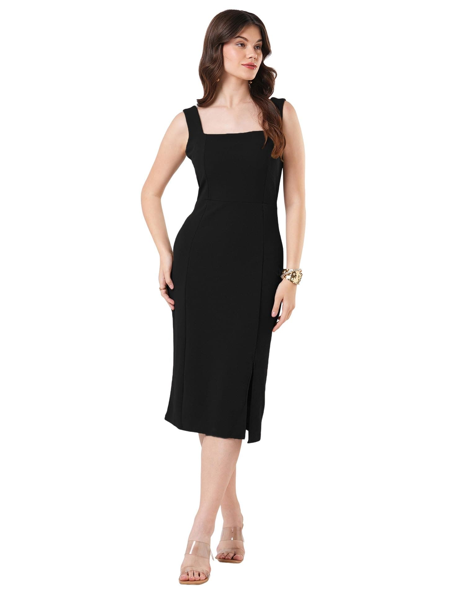 Selvia Lycra Bodycon Dress for Women, One Piece Western Dress for Women