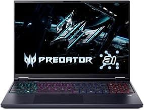 Acer Predator Helios Neo 16 AI, Intel Core Ultra 9 Processor,RTX 5070-8 GB GDDR7,32 GB/2 TB, WQXGA IPS, 16.0"/40.64 cm, 240Hz, Win 11 Home, Abyssal Black, 2.7 kg, PHN16-73,RGB KB, Gaming Laptop
