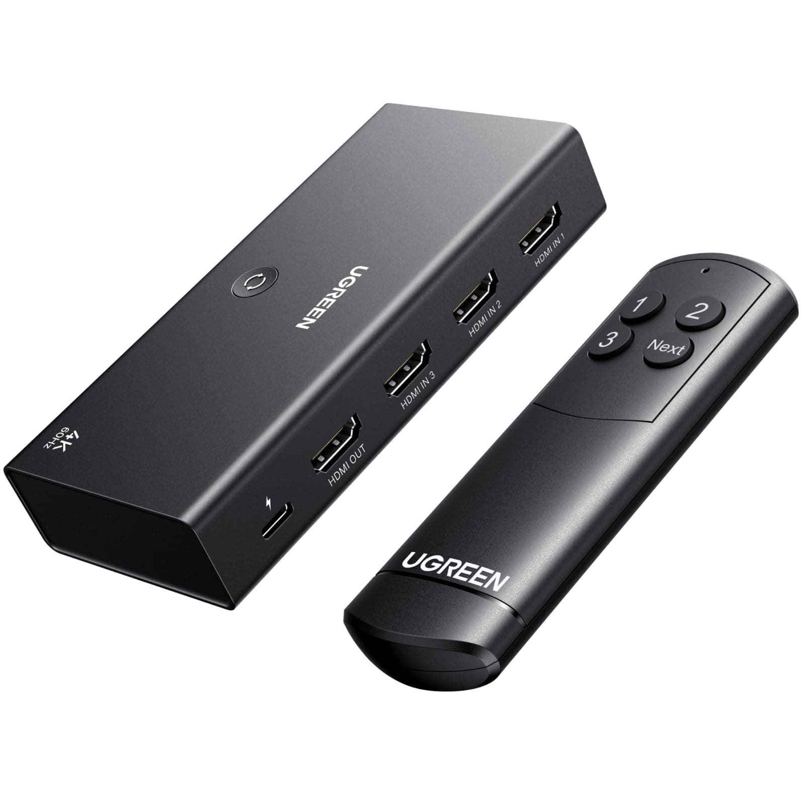UGREEN HDMI Switch 3 in 1 Out 4K@60Hz with Remote Supports HDR10+ CEC HDCP2.2 Compatible with Switch PS5 PS4 Xbox TV Fire Stick Blu-Ray Player
