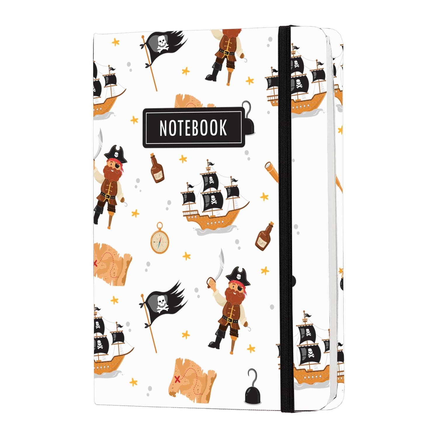 COI A5 Unruled Funky Notebook 192 Pages | 80 Gsm Paper | Natural Shade Journal | Elastic Band Closure