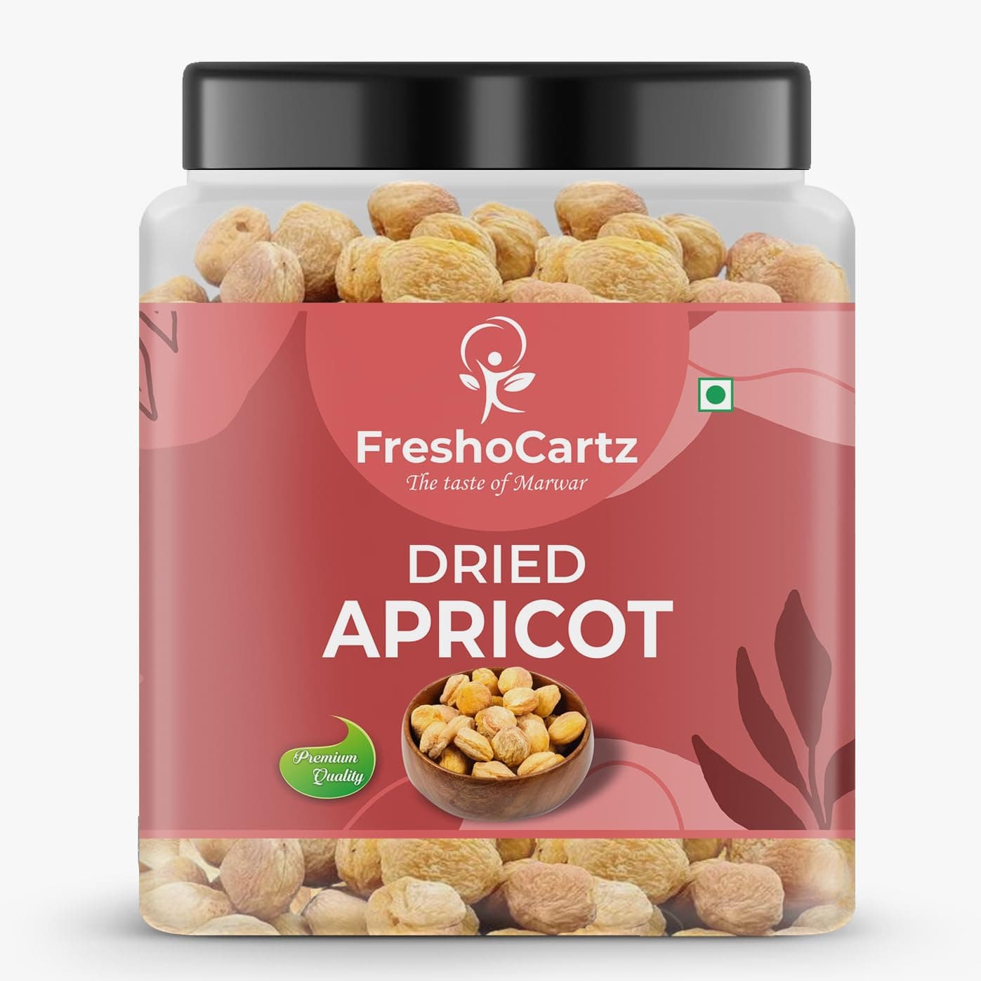 FreshoCartz Dried Apricots Jardalu 1kg | Premium Dry Fruits | Naturally Dried Apricot Pieces | Gourmet Snacking & Baking | Jar Pack