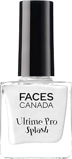 FACESCANADA Splash Glossy Finish Nail Enamel White O White 14, 8 Ml