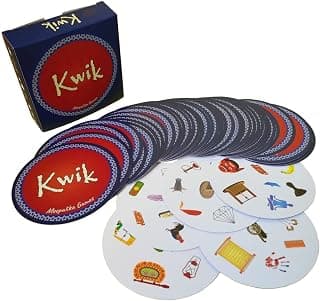 Kwik Card Game|Fast Paced Pattern Matching Game|2-8 Players|For All Ages For Kid|Pack Of 1, Multicolor