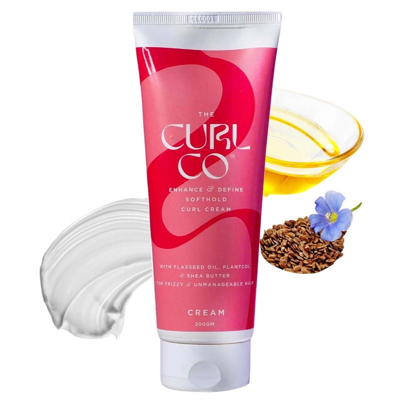 The Curl Co Softhold Curl Cream | For Dry, Frizzy, Wavy, Curly Hair | 2in1 Styling cream with leave-in conditioner and soft hold gel | No sulphates, silicones, parabens, alcohol, mineral oils | 200 g